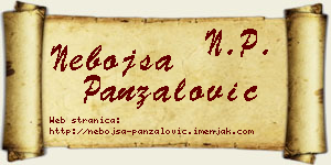 Nebojša Panzalović vizit kartica